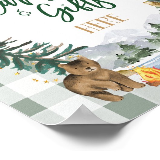 カードとギフトのパーティー記号 ポスター (角)