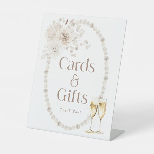 カードとギフトのブライダルシャワーサイン 台座サイン (正面)