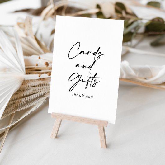 カードとギフトのモダンでエレガントなサイン ポスター