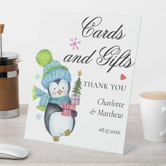 カードとギフトのモダンイベントのクリスマス 台座サイン (インサイチュ)