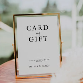カードとギフトの看板結婚、ミニマルな看板、 招待状