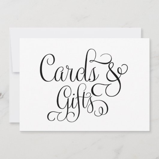 カードとギフトの結婚式サイン 招待状 (正面)