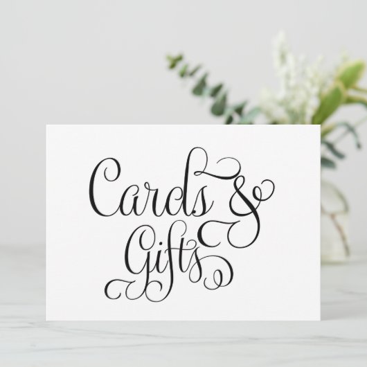 カードとギフトの結婚式サイン 招待状 (スタンド正面)