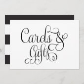 カードとギフトの結婚式サイン 招待状 (正面/裏面)