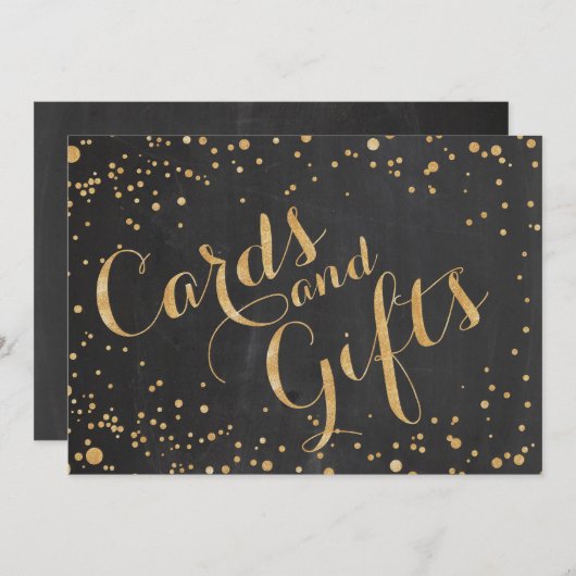 カードとギフトの結婚式看板 招待状 (正面/裏面)