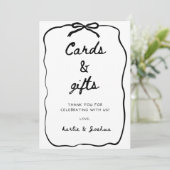 カードとギフトの結婚式看板 招待状 (スタンド正面)