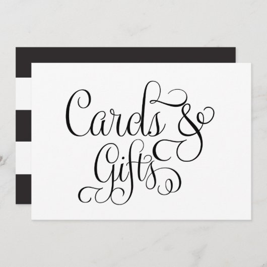 カードとギフトの結婚式看板 招待状 (正面/裏面)