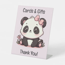 カードとギフトはこちらテーブルのサイン赤ちゃんシャワー 台座サイン