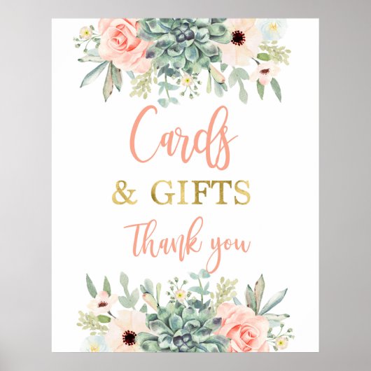 カードとギフトは多肉記号 ポスター (正面)