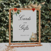 カードとギフトは泡立つブライダルシャワー標識 ポスター