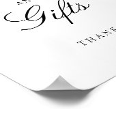 カードとギフトは泡立つブライダルシャワー標識 ポスター (角)