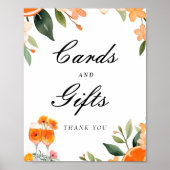 カードとギフトアペロルスピリッツブライダルシャワー標識 ポスター (正面)