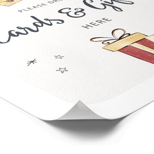 カードとギフトウィザードのパーティー署名 ポスター (角)