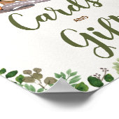 カードとギフトウッドランドフォレストベビーシャワーパーティー ポスター (角)