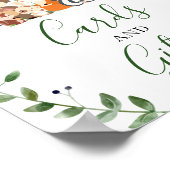 カードとギフトウッドランド動物ベビーシャワーパーティー ポスター (角)