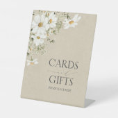 カードとギフトエレガントの素朴デイジーブライダルシャワー 台座サイン (正面)