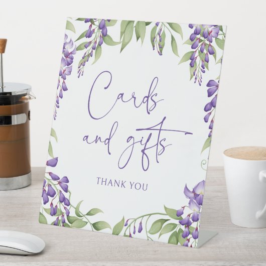 カードとギフトエレガントフローラス結婚クリプトのイベント 台座サイン (インサイチュ)