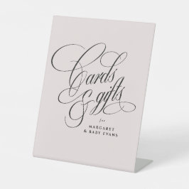 カードとギフトエレガント赤面赤ちゃんシャワー 台座サイン