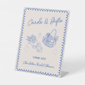 カードとギフトオフ市場ブライダルシャワー 台座サイン (正面)