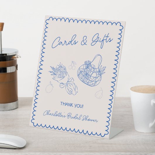 カードとギフトオフ市場ブライダルシャワー 台座サイン (インサイチュ)