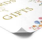 カードとギフトカラフル春ワイルドフラワーサイン ポスター (角)