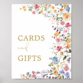 カードとギフトカラフル春ワイルドフラワーサイン ポスター (正面)