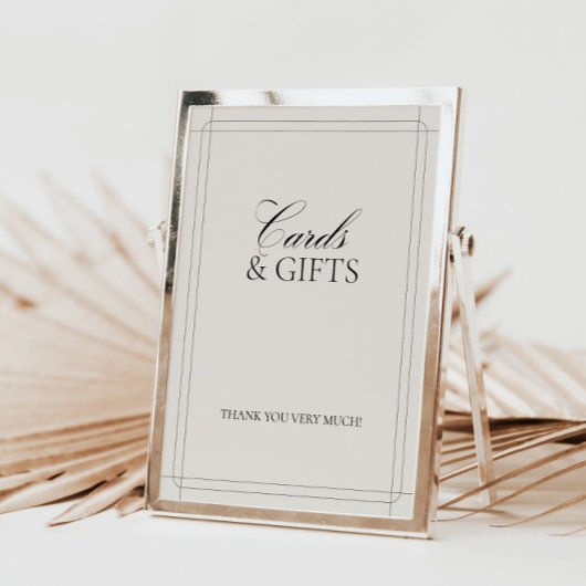 カードとギフトクラシックヴィンテージライトグレー記号 招待状