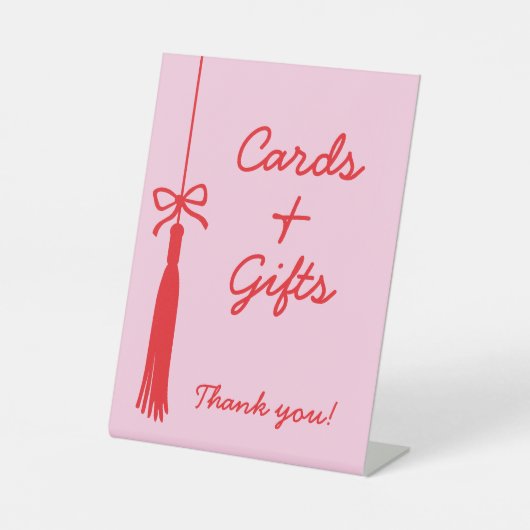 カードとギフトコケートボウタッセル卒業 台座サイン (正面)