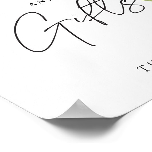 カードとギフトサインアペロルスピリッツブライダルシャワー ポスター (角)