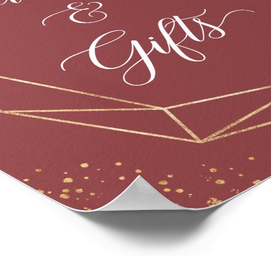 カードとギフトサインシナモンバラ赤面フローラ ポスター (角)