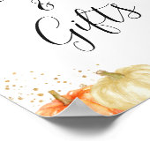 カードとギフトサイン紅葉フローラカボチャ ポスター (角)