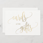 カードとギフトサイン – 素敵な書道 招待状 (正面/裏面)