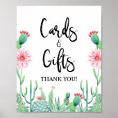 カードとギフトサボサボフィエスタパーティー標識 ポスター (正面)