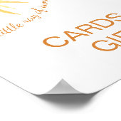 カードとギフトサンシャインベビーシャワーのサイン ポスター (角)