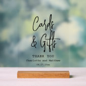 カードとギフトシックモダンの結婚イベント アクリルサイン (ニュートラル)