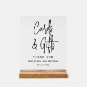 カードとギフトシックモダンの結婚イベント アクリルサイン (正面)