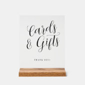 カードとギフトシンプルモダンのスクリプ結婚ト アクリルサイン (正面)