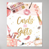 カードとギフトスパパーティーメイクアップグラマー女の子ポスト ポスター (正面)