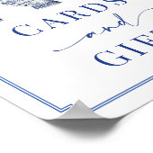 カードとギフトチノワズリーブライダルシャワーサイン ポスター (角)