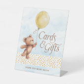 カードとギフトテディベア赤ちゃんシャワー 台座サイン (正面)