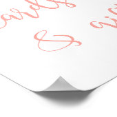 カードとギフトテーブルシャワーまたは誕生日のサイン ポスター (角)