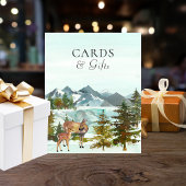 カードとギフトテーブル鹿素朴赤ちゃんシャワー ポスター