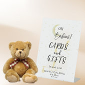 カードとギフトニュートラルツインストークベビーシャワー 台座サイン