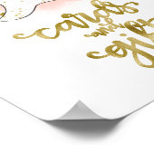 カードとギフトハロウィーンガールベビーシャワーのサイン ポスター (角)