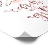 カードとギフトハロウィーンガールベビーシャワーのサイン ポスター (角)