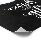 カードとギフトハロウィーンガールベビーシャワーのサイン ポスター (角)