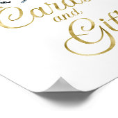 カードとギフトハロウィーン少年の赤ちゃんシャワーのサイン ポスター (角)