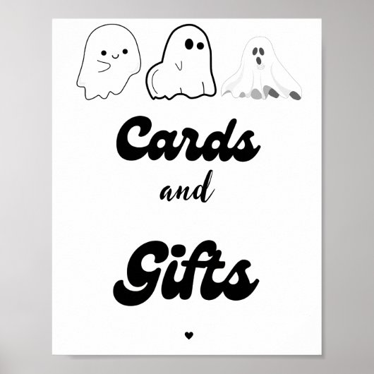 カードとギフトハロウィーン幽霊赤ちゃんシャワーゲーム ポスター (正面)