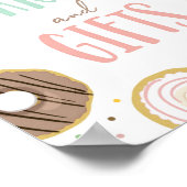 カードとギフトピンクガールドーナツ誕生日サイン ポスター (角)