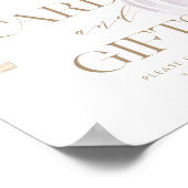 カードとギフトピンクホットエアバルーンテーブルサイン ポスター (角)